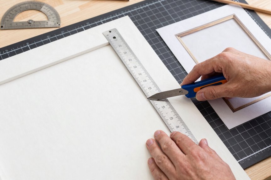 Make Your Own Picture Frame Matting in 5 Steps 4 cut mat to frame size