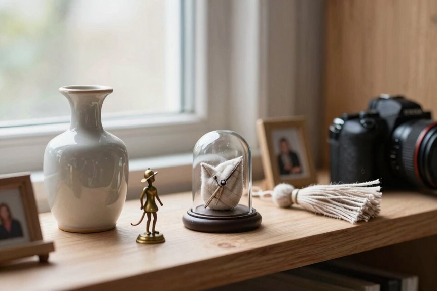 10 Small Home Decor Pieces for Shelves That Elevate Any Room 7 display meaningful personal objects thoughtfully
