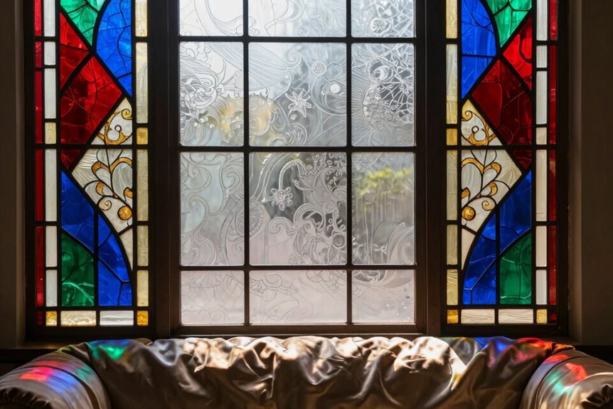 faux stained glass panels