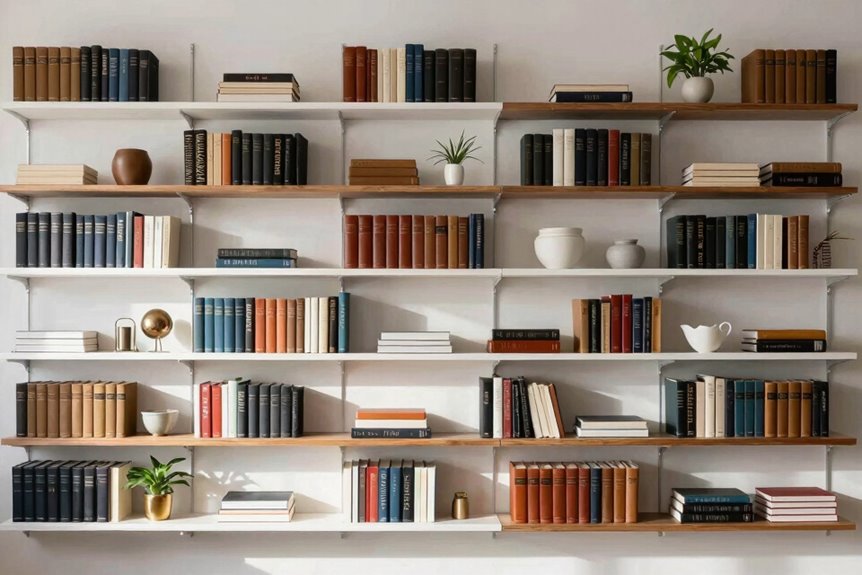 floating shelves for curated display