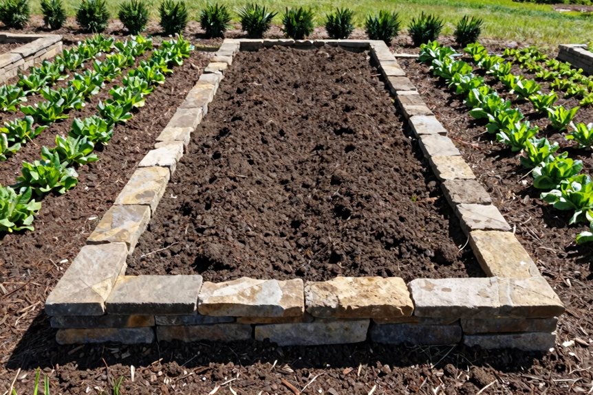 How to Build Raised Garden Beds on a Slope in 10 Steps 3 four 4x6 beds arranged squarely