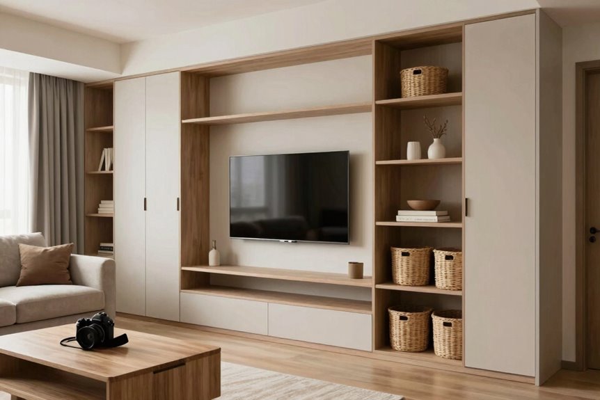 10 Tips to Decorate Your Apartment Living Room 8 furniture like storage frees space