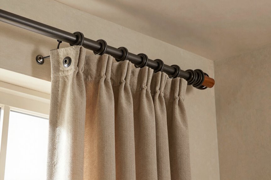 heavy drapes require upgraded hardware
