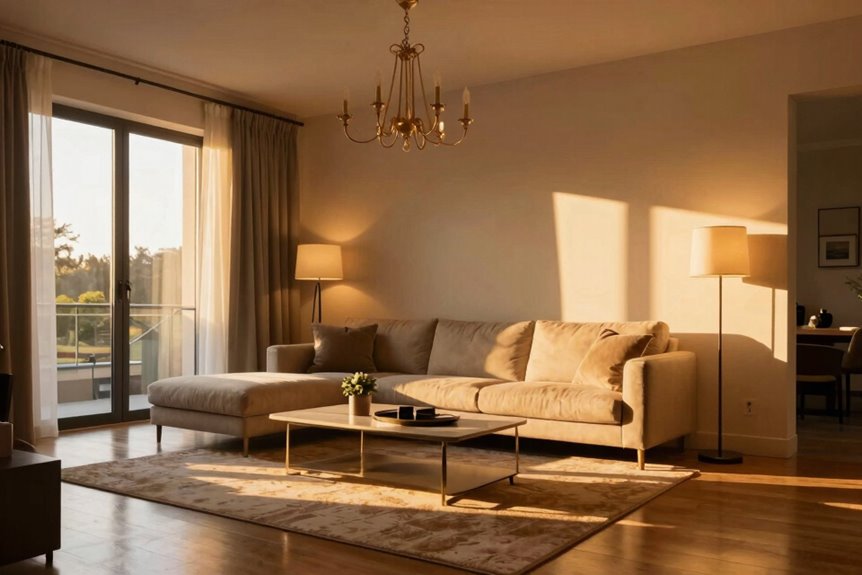 10 Tips to Decorate Your Apartment Living Room 7 layered lighting for all day mood