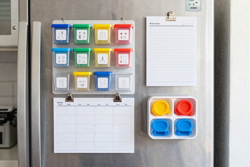 5 Dollar Store Organization Hacks That Actually Work 3 magnetic fridge planner on budget
