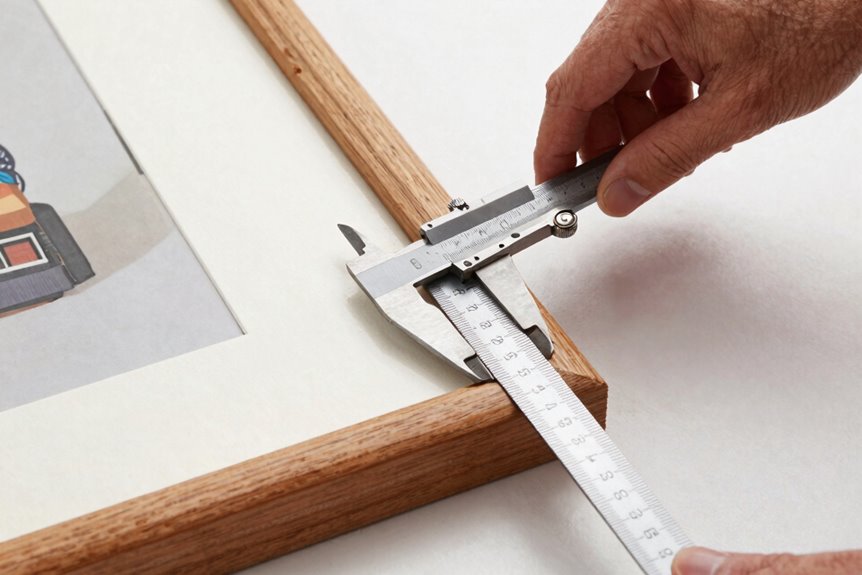Make Your Own Picture Frame Matting in 5 Steps 3 measure inside subtract center art