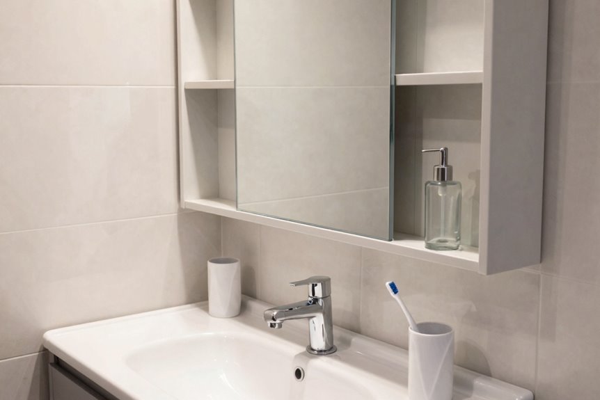 5 Ways to Get More Counter Space in a Small Bathroom 4 medicine cabinet doubles counter space
