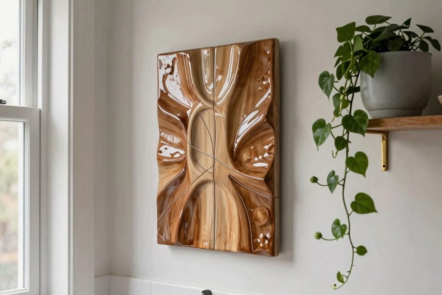 one bold mirror anchors ambience