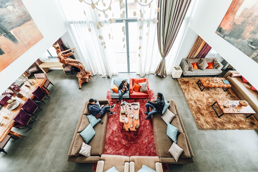 organize living room furniture efficiently