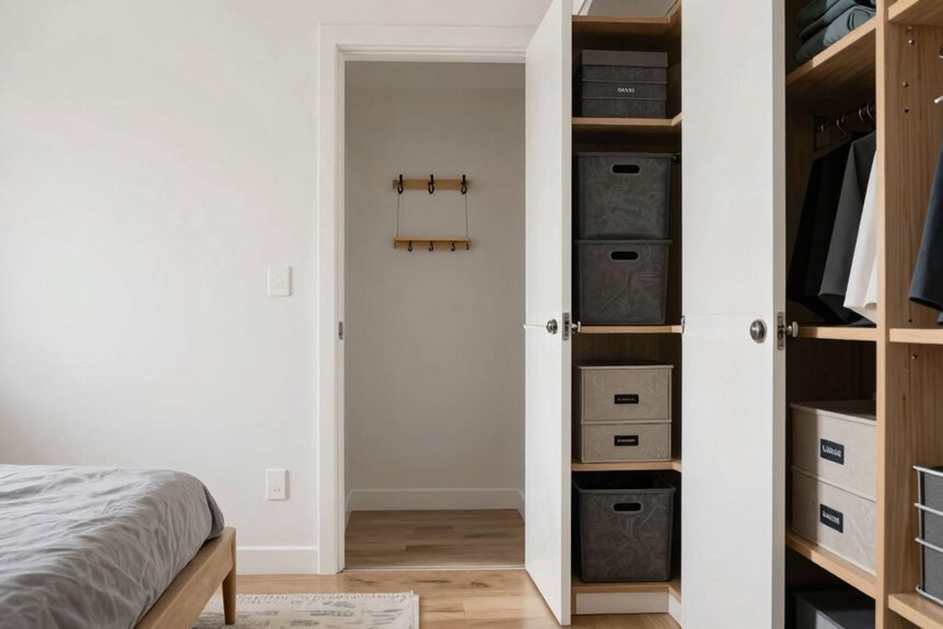 10 Steps to Organize a Small Bedroom That Actually Work 10 over door door frame slim storage