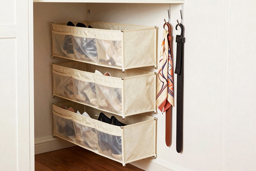 10 Ways to Store Lots of Clothes in a Small Space 5 over the door 26 shelf organizer
