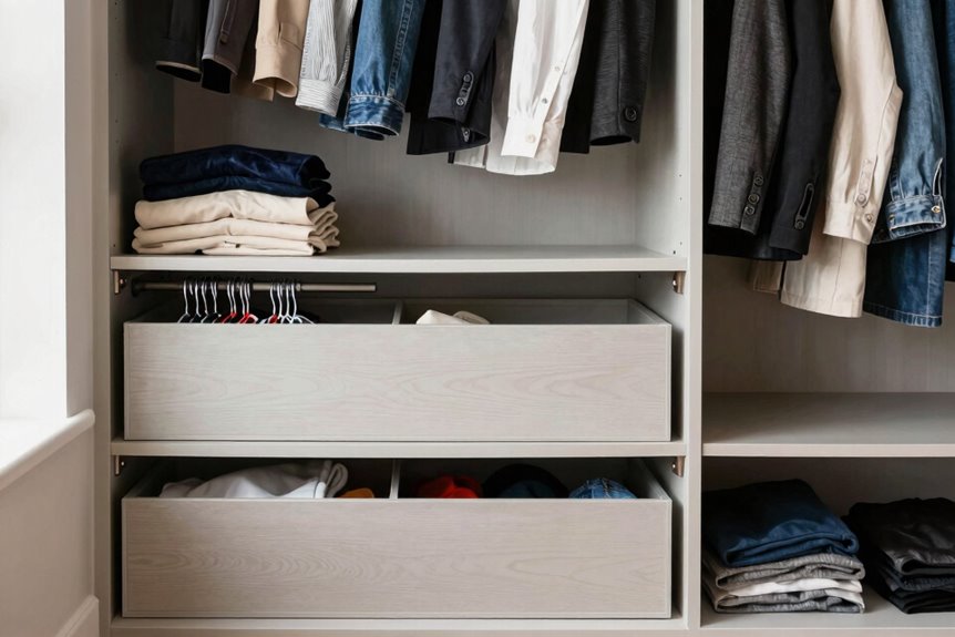 10 Ways to Store Lots of Clothes in a Small Space 2 purged closet wearable rotation system
