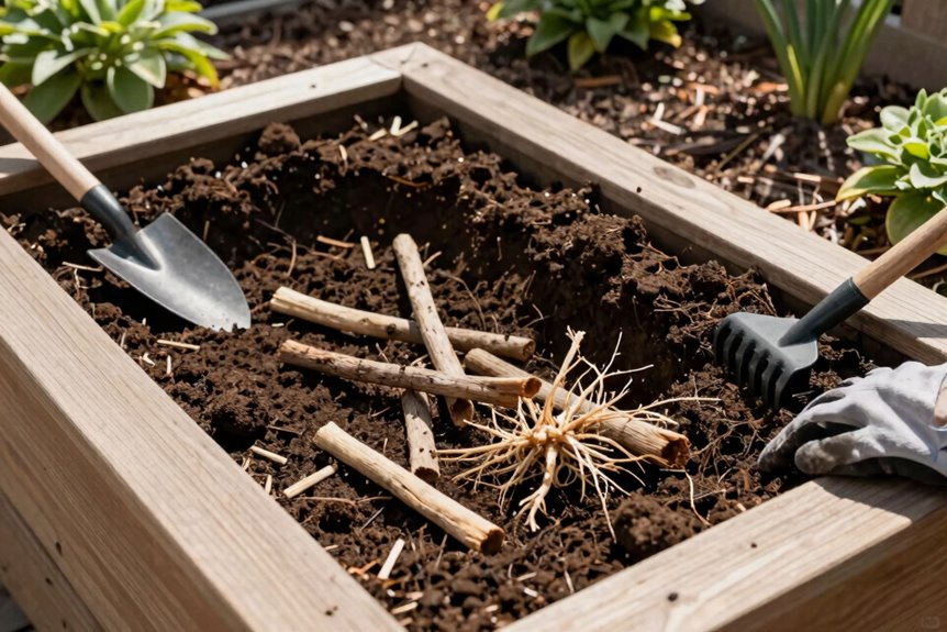6 Steps to Get Rid of Termites From Your Raised Garden Bed 2 remove termite infested soil and debris