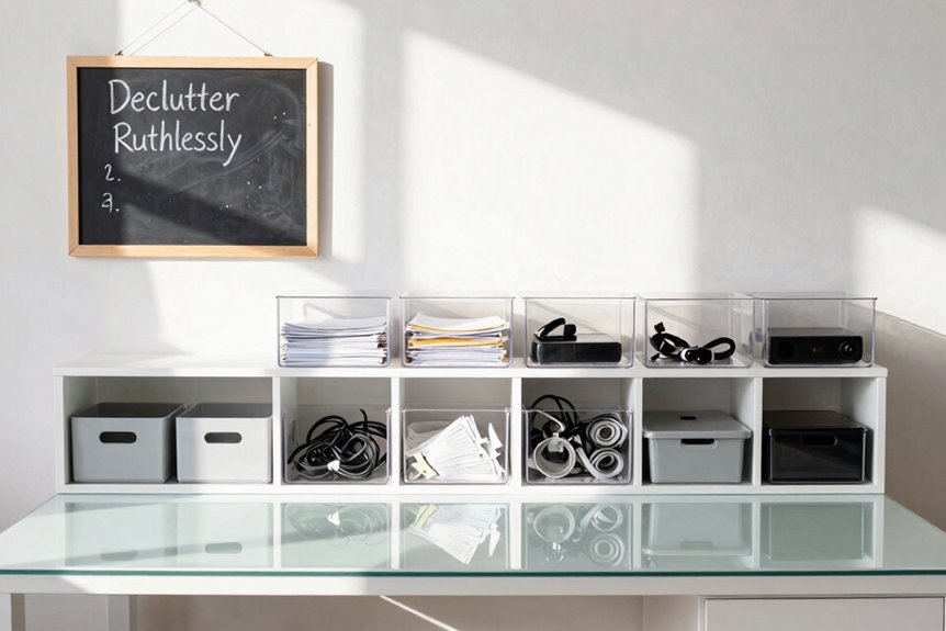 5 Tips on How to Get Organized at Home 3 ruthless declutter then groupby category