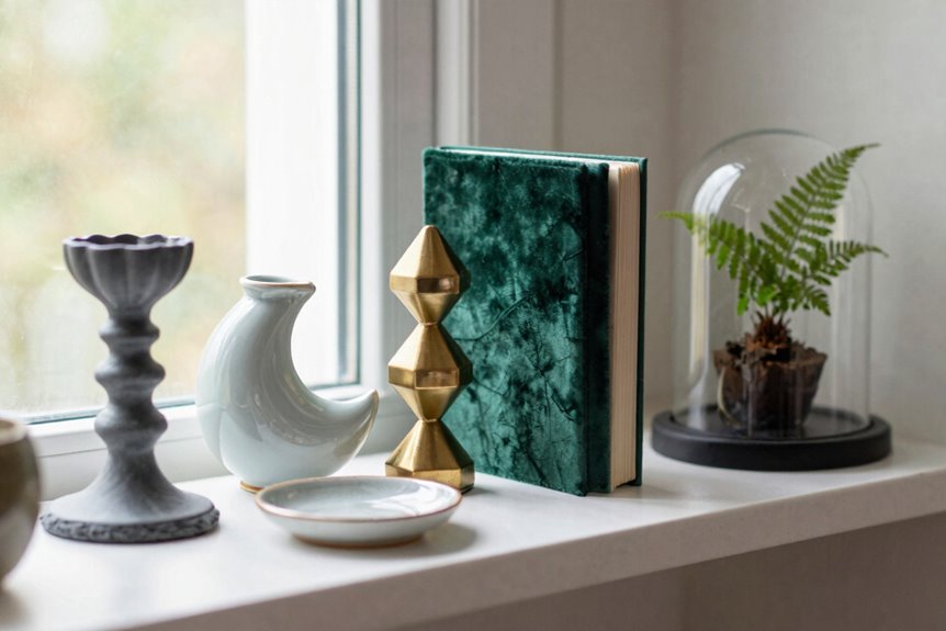 10 Small Home Decor Pieces for Shelves That Elevate Any Room 3 sturdy stacks cohesive bindings breathing space
