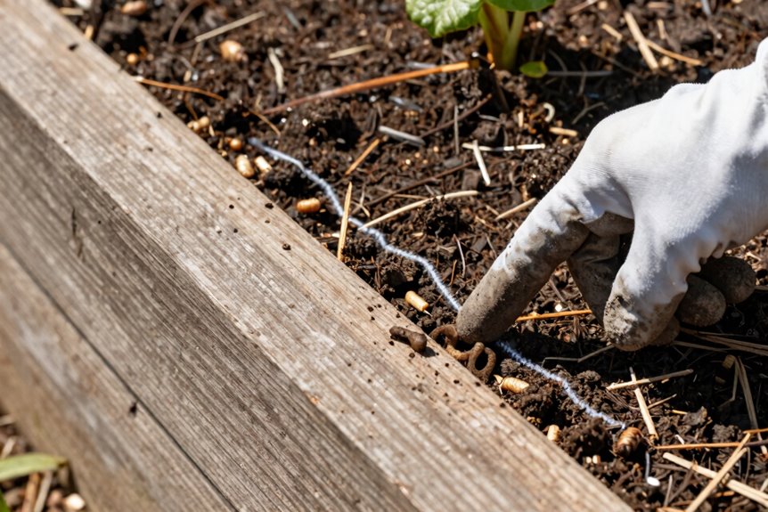6 Steps to Get Rid of Termites From Your Raised Garden Bed 3 termite entry points identified and marked