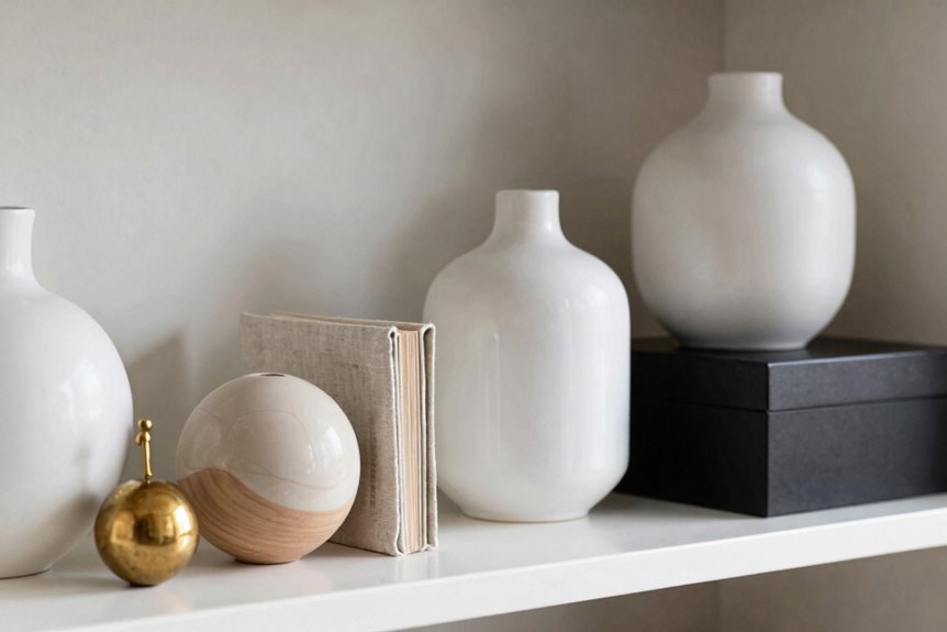 10 Small Home Decor Pieces for Shelves That Elevate Any Room 2 three item layered shelf cohesion