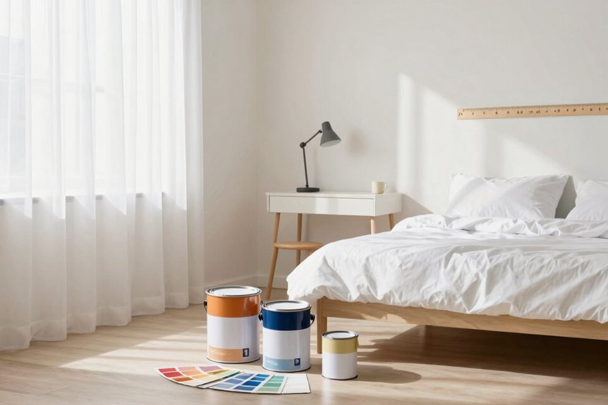 How Many Cans of Paint for a Small Bedroom? 3 three scenarios paint guidance
