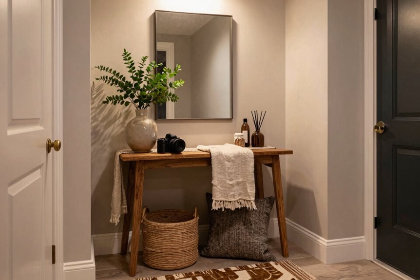 5 Steps to Decorate Your Entryway 5 warm entryway with layered texture